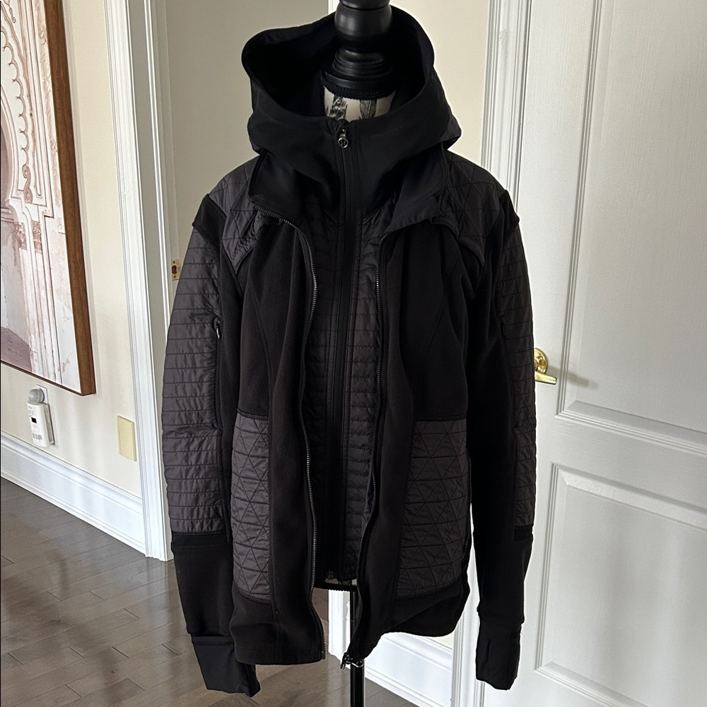 Lululemon Fleecy Keen Black Quilted Performance Jacket